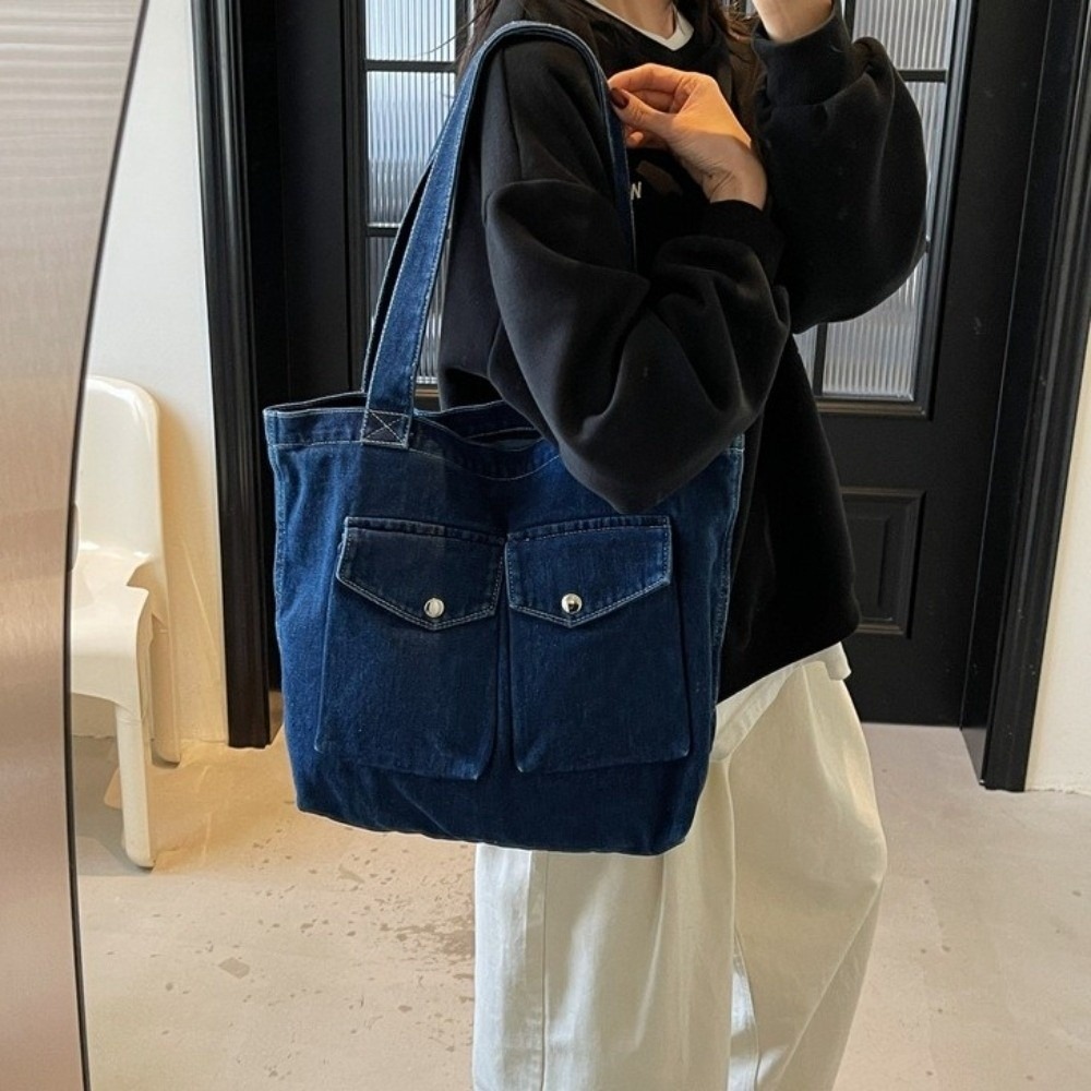 Shoulder Bag Structured - Bolsas de Ombro de Denim de