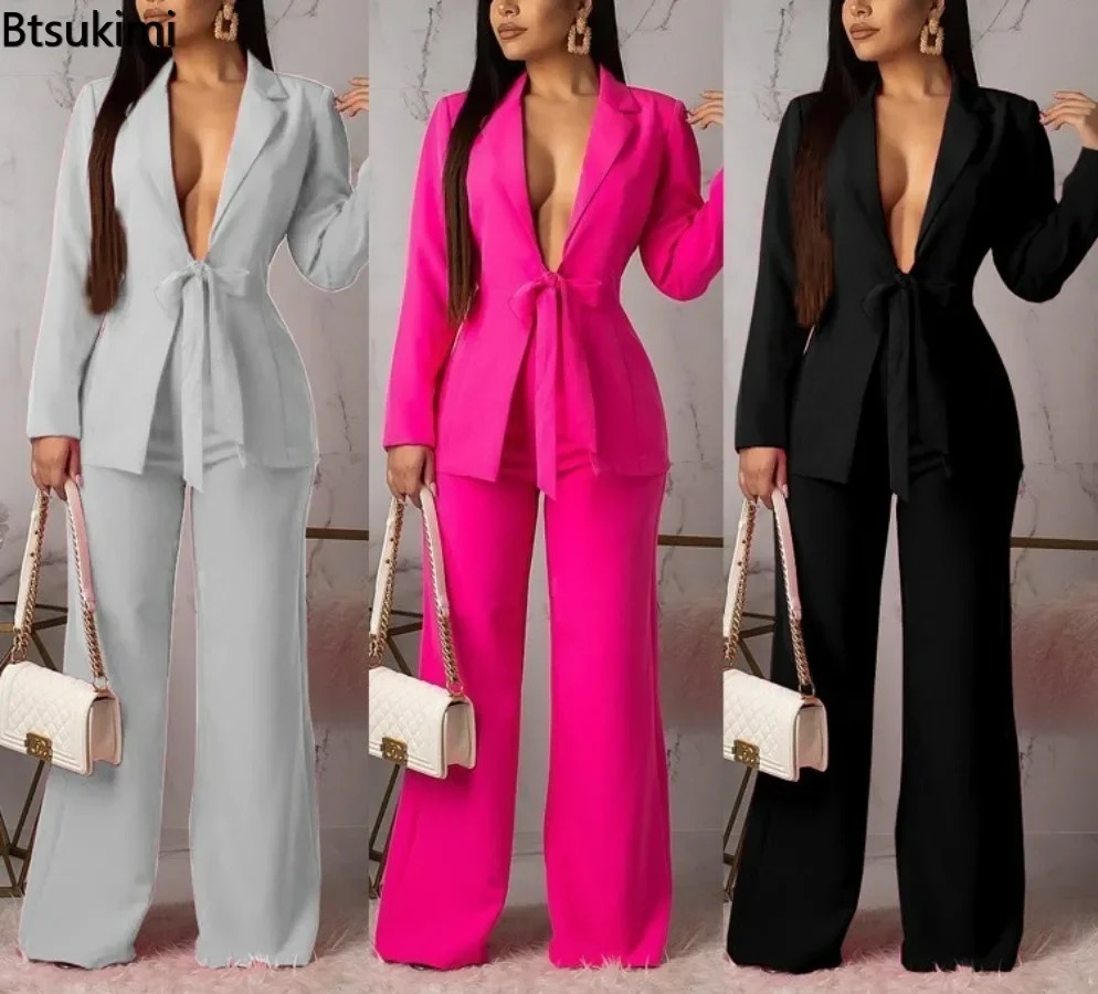 Women Formal Wear With Tie - Novo Conjunto de Terno Feminino Formal