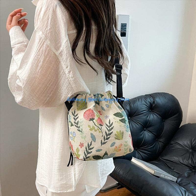 Shoulder Bag Structured - 573B Retro Impresso Bolsa Ombro Oversized