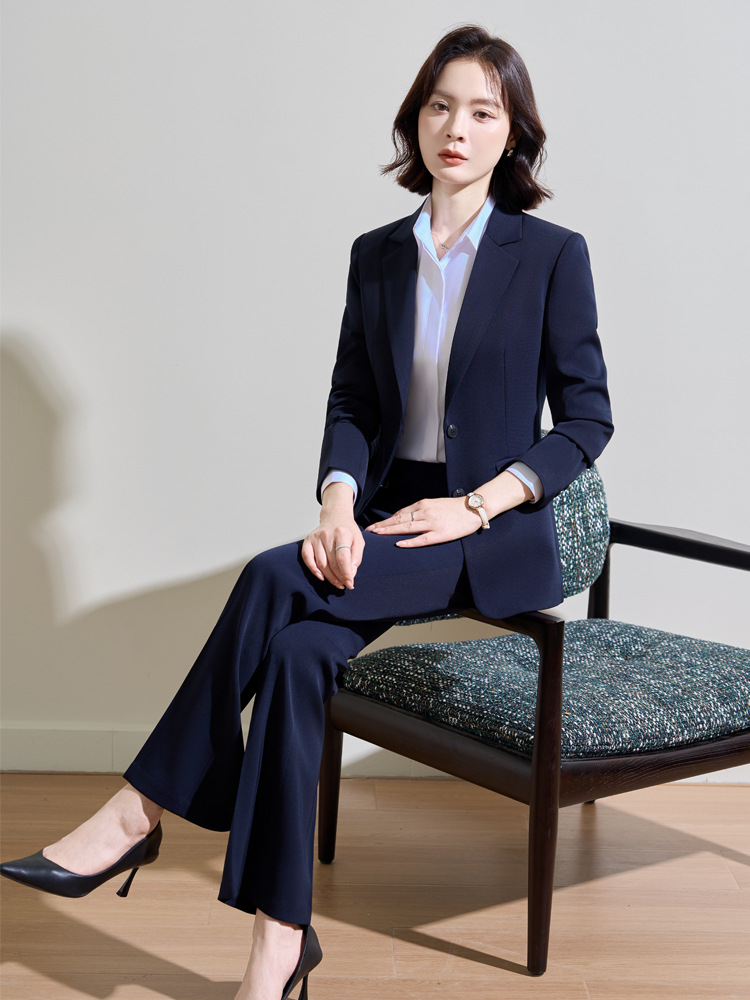 Women'S Formal Wear Pantsuits - Terno profissional azul marinho para mulheres,