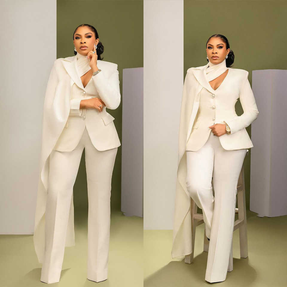 Women Formal Wear With Tie - Designer Women Pants Suits Customized With