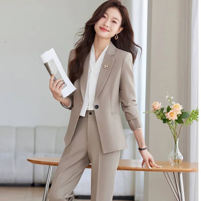 Outono inverno uniforme formal - Women'S Formal Wear Pantsuits avaliação e preço