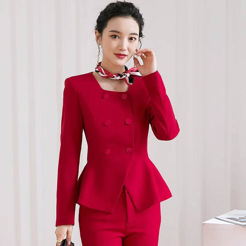 Mulheres elegantes negócios tr - Women'S Formal Wear Pantsuits avaliação e preço