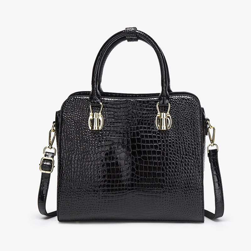 Bolsa Vintage Preta com Padrão - Shoulder Bag Structured avaliação e preço