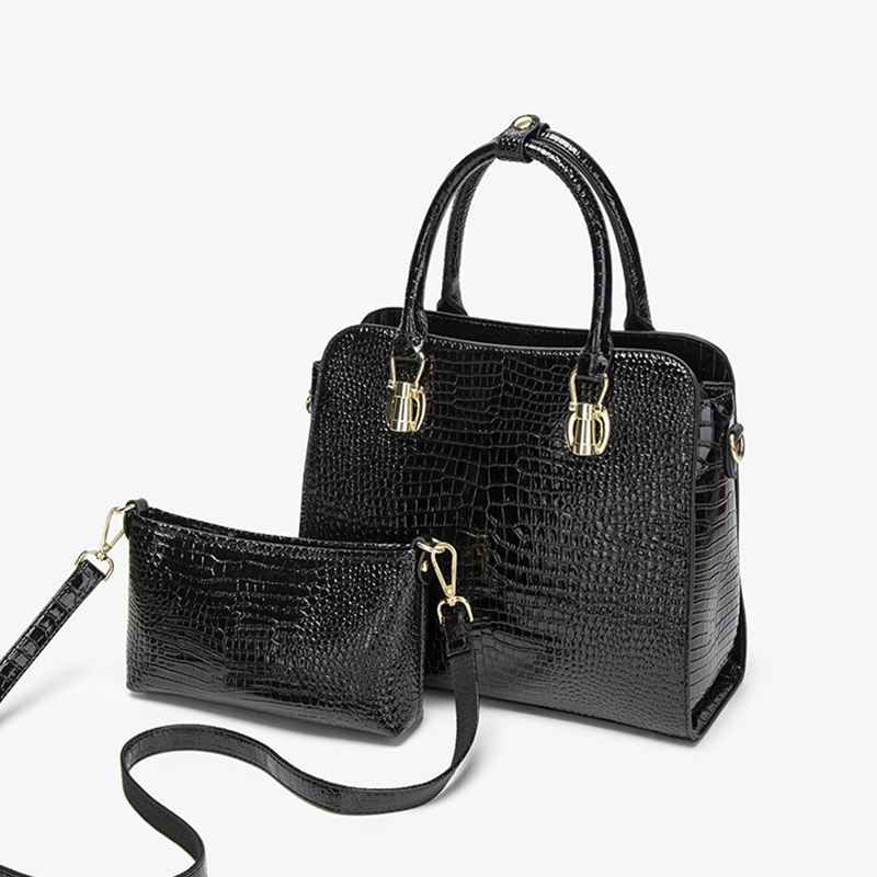 Bolsa Vintage Preta com Padrão - Shoulder Bag Structured avaliação e preço