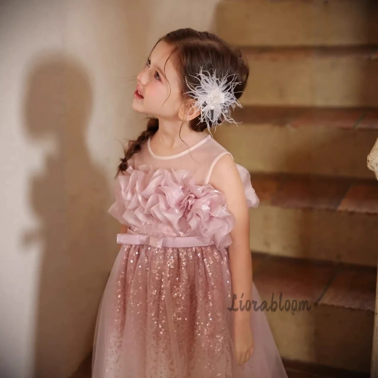 Vestido de Festa Rosa Ondulado - Formal Attire Woman avaliação e preço