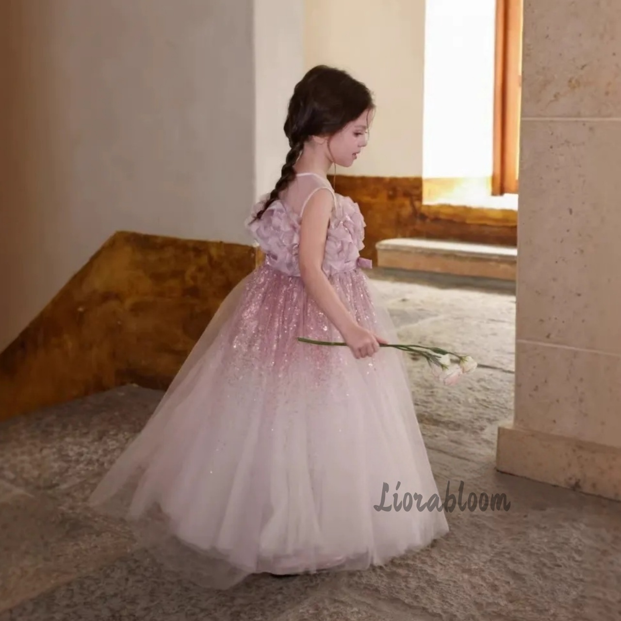 Vestido de Festa Rosa Ondulado - Formal Attire Woman avaliação e preço