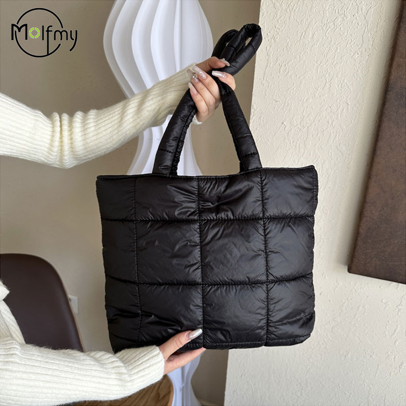 Inverno acolchoado bolsa de om - Shoulder Bag Structured avaliação e preço