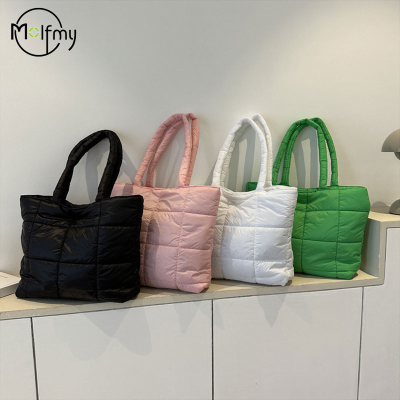 Inverno acolchoado bolsa de om - Shoulder Bag Structured avaliação e preço