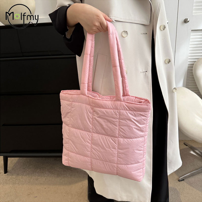 Inverno acolchoado bolsa de om - Shoulder Bag Structured avaliação e preço