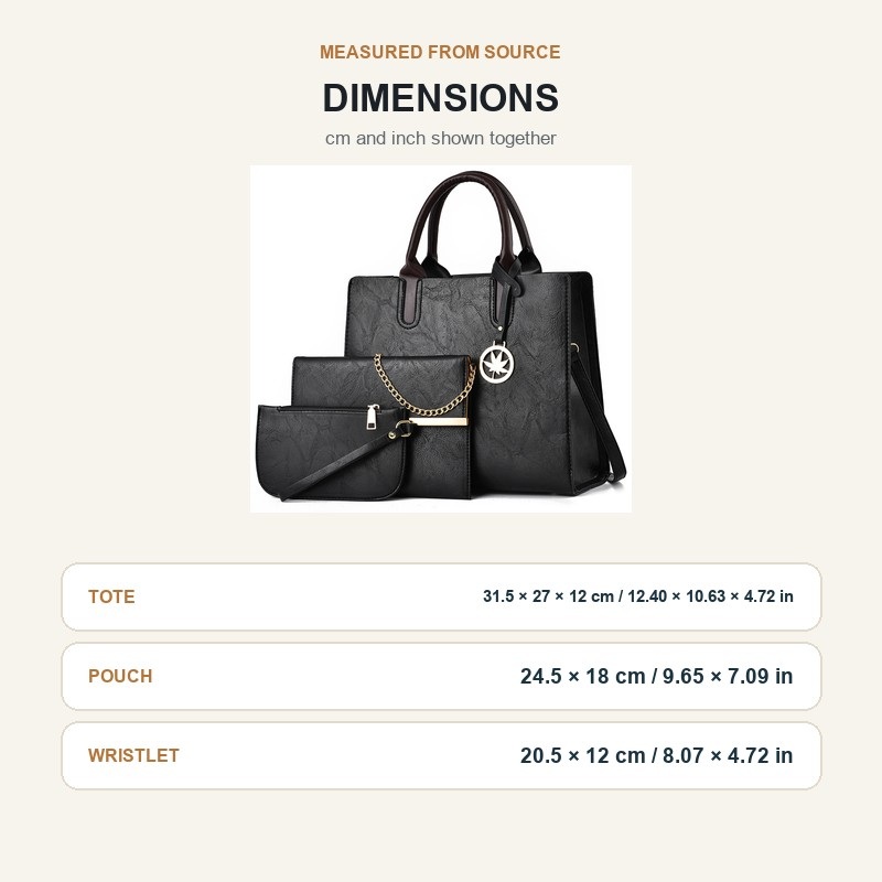 Conjunto de Bolsas Femininas 3 - Shoulder Bag Structured avaliação e preço