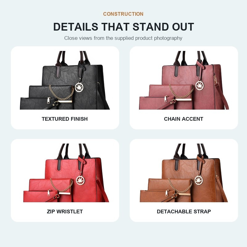 Conjunto de Bolsas Femininas 3 - Shoulder Bag Structured avaliação e preço